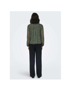 Blouse isabella col v vert femme - Jacqueline De Yong