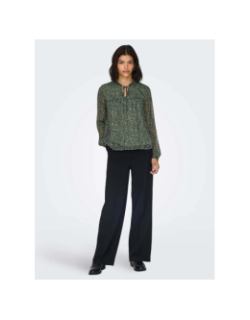 Blouse isabella col v vert femme - Jacqueline De Yong