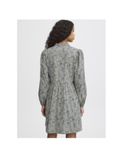 Robe courte ihqwissa imprimé gris femme - Ichi