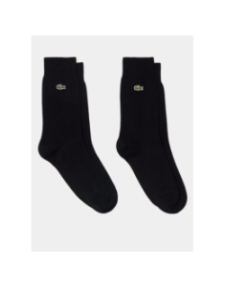 Lot 2 paires de chaussettes hautes unies noir - Lacoste