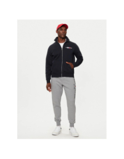 Sweat zippé logo brodé bleu marine homme - Tommy Hilfiger