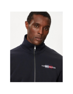 Sweat zippé logo brodé bleu marine homme - Tommy Hilfiger