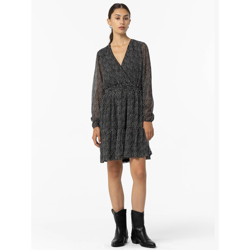 Robe courte à pois fou 4 noir femme - Tiffosi