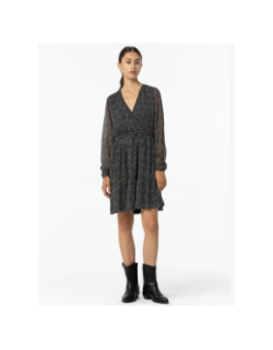 Robe courte à pois fou 4 noir femme - Tiffosi