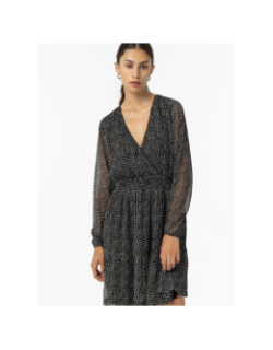 Robe courte à pois fou 4 noir femme - Tiffosi