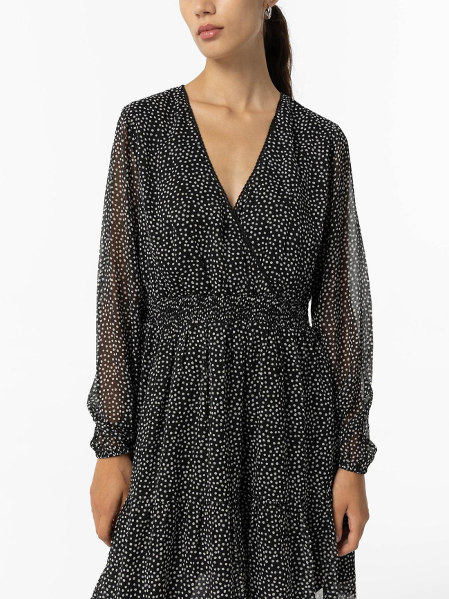 Robe courte à pois fou 4 noir femme - Tiffosi