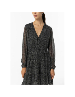 Robe courte à pois fou 4 noir femme - Tiffosi