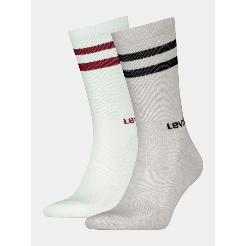 Pack 2 paires de chaussettes sport rayés gris - Levi's