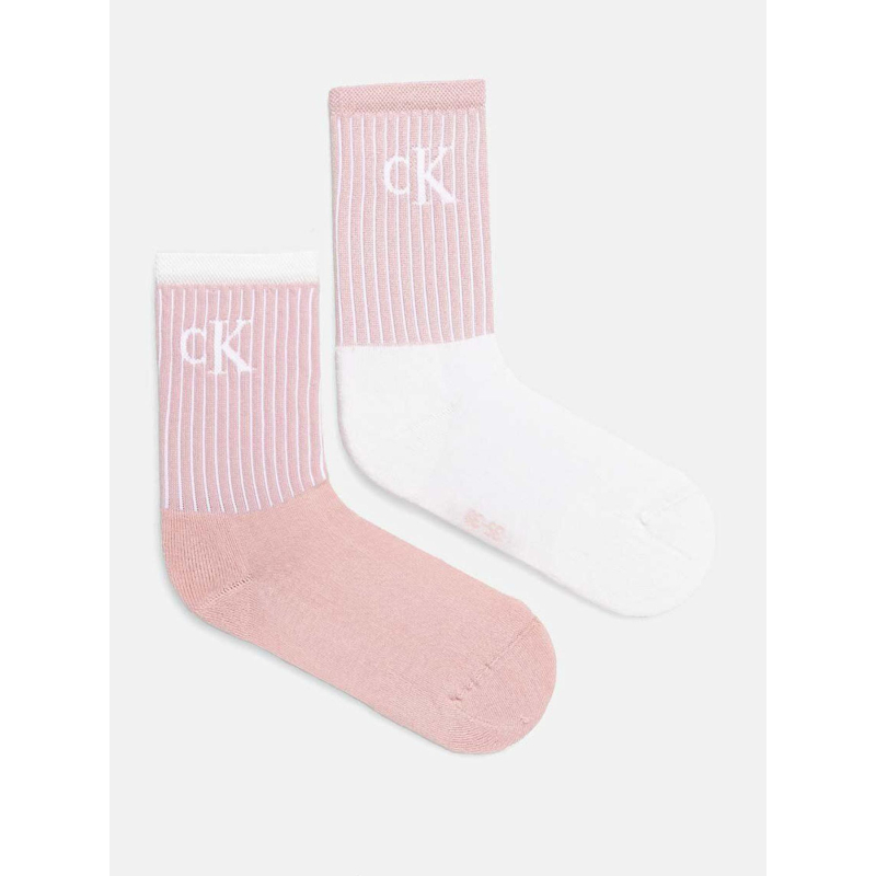 Lot 2 paires de chaussettes glossy rose femme - Calvin Klein