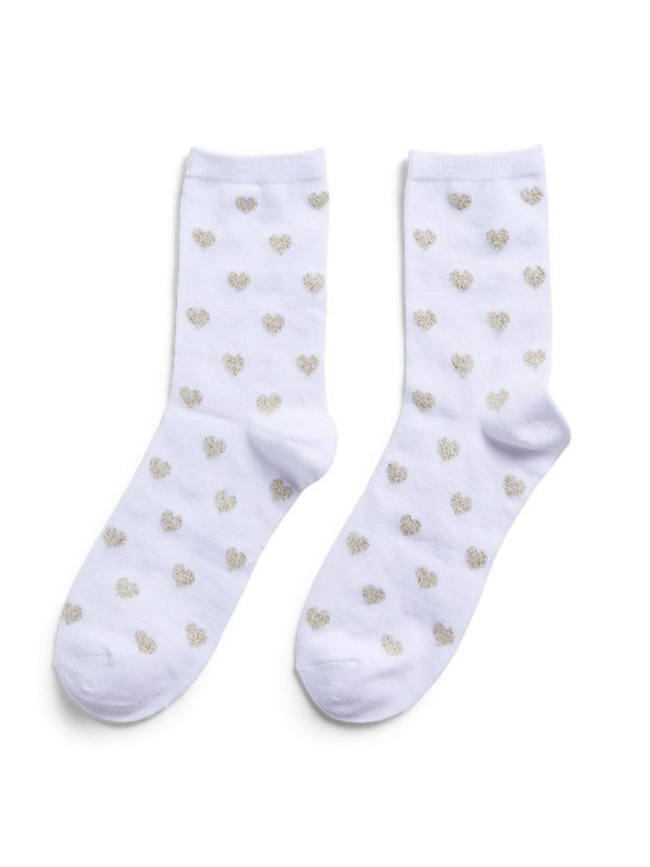 Lot 2 paires de chaussettes nina doré blanc femme - Pieces