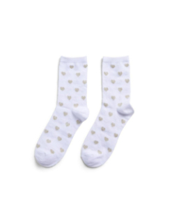 Lot 2 paires de chaussettes nina doré blanc femme - Pieces