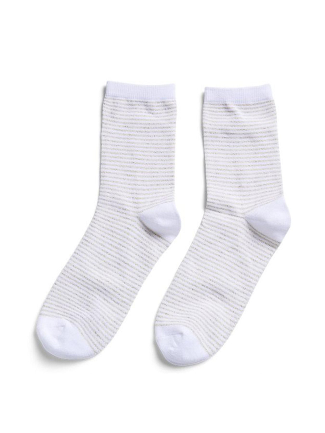 Lot 2 paires de chaussettes nina doré blanc femme - Pieces