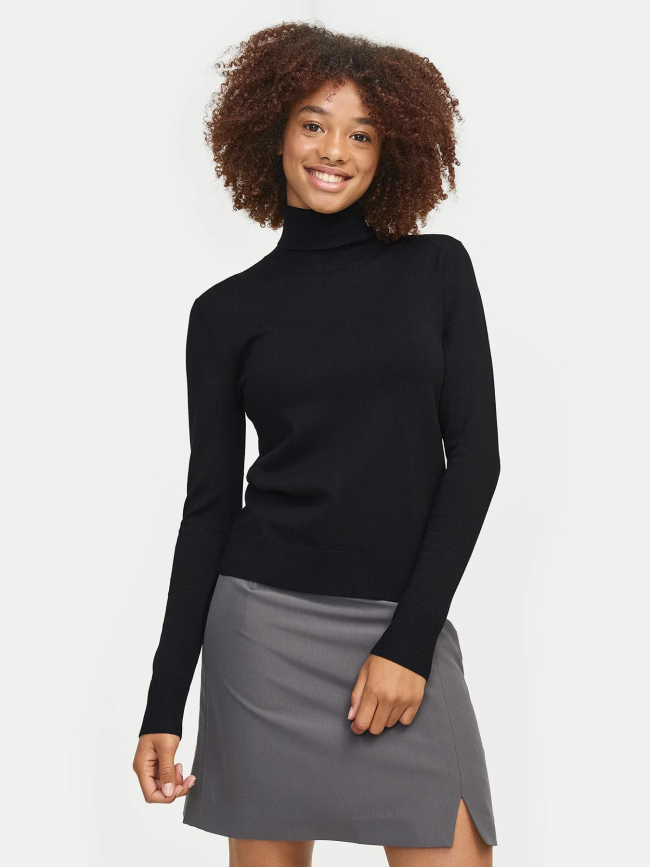 Pull col roulé fin jxada noir femme - JJXX