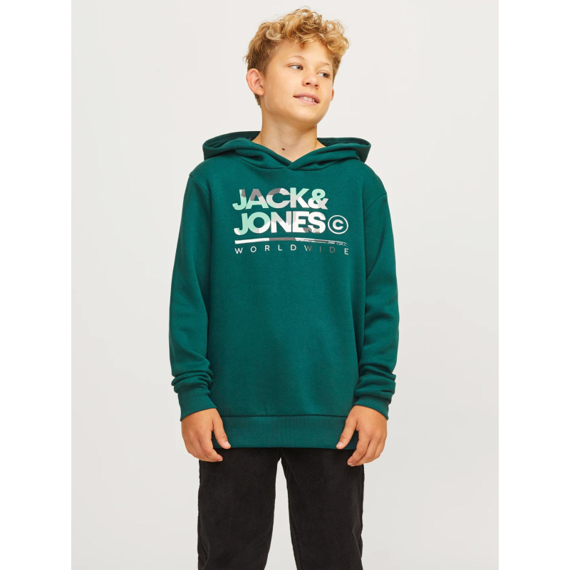 Sweat à capuche luke vert enfant - Jack & Jones