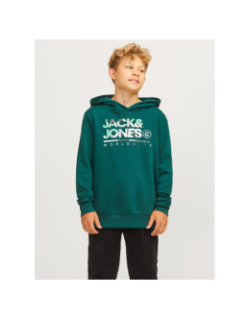 Sweat à capuche luke vert enfant - Jack & Jones