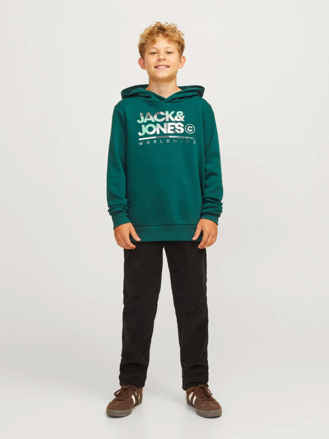 Sweat à capuche luke vert enfant - Jack & Jones