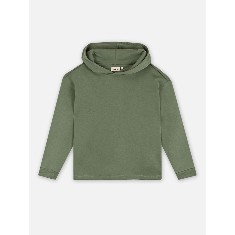 Sweat à capuche kogfave vert fille - Only