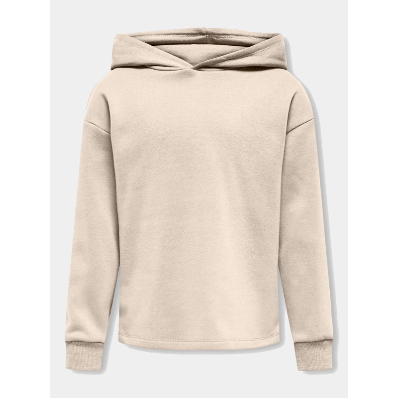 Sweat à capuche kogface beige fille - Only