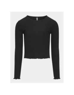 Crop top manches longues nella noir fille - Only