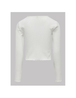 Crop top manches longues nella blanc fille - Only