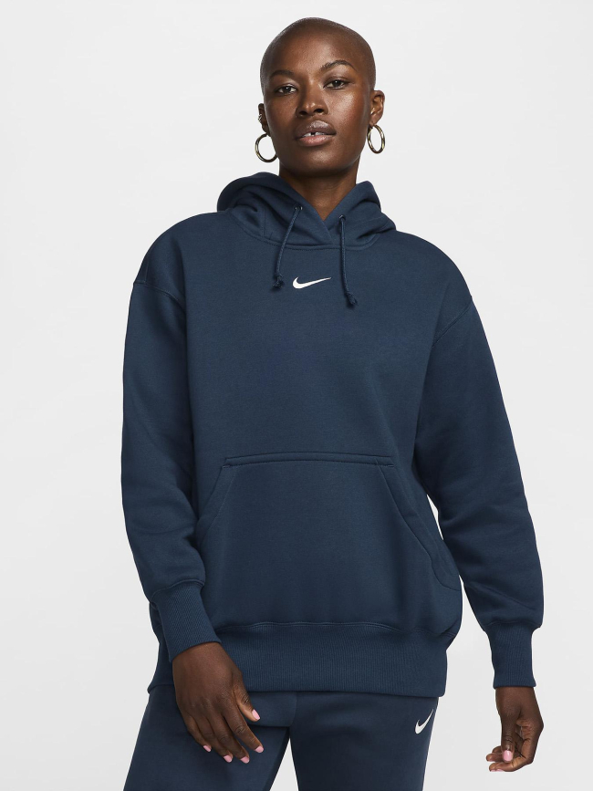 Sweat à capuche nsw phnx bleu marine femme - Nike