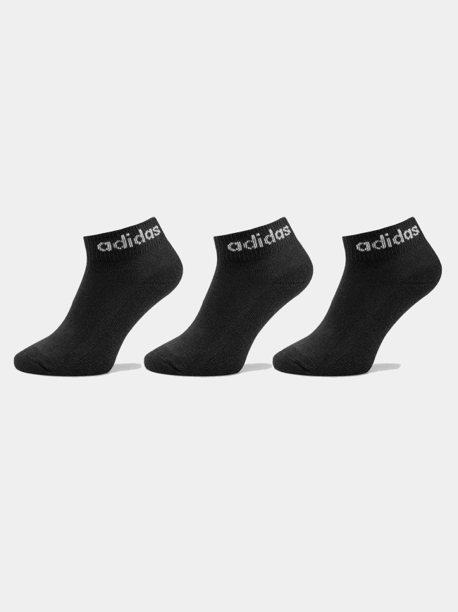 Pack 3 paires de chaussettes ankle linear noir - Adidas