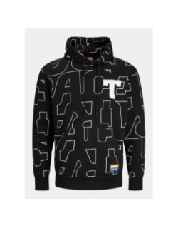 Sweat à capuche trace aop noir homme - Jack & Jones