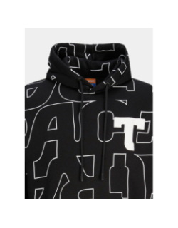 Sweat à capuche trace aop noir homme - Jack & Jones