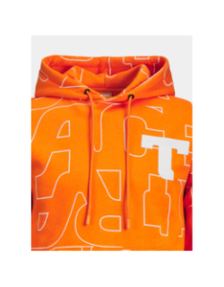 Sweat à capuche trace aop orange homme - Jack & Jones