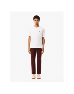 Pantalon chino slim fit coton stretch bordeaux homme - Lacoste