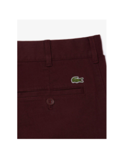 Pantalon chino slim fit coton stretch bordeaux homme - Lacoste