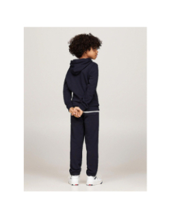 Sweat à capuche logo puff print bleu marine enfant - Tommy Hilfiger