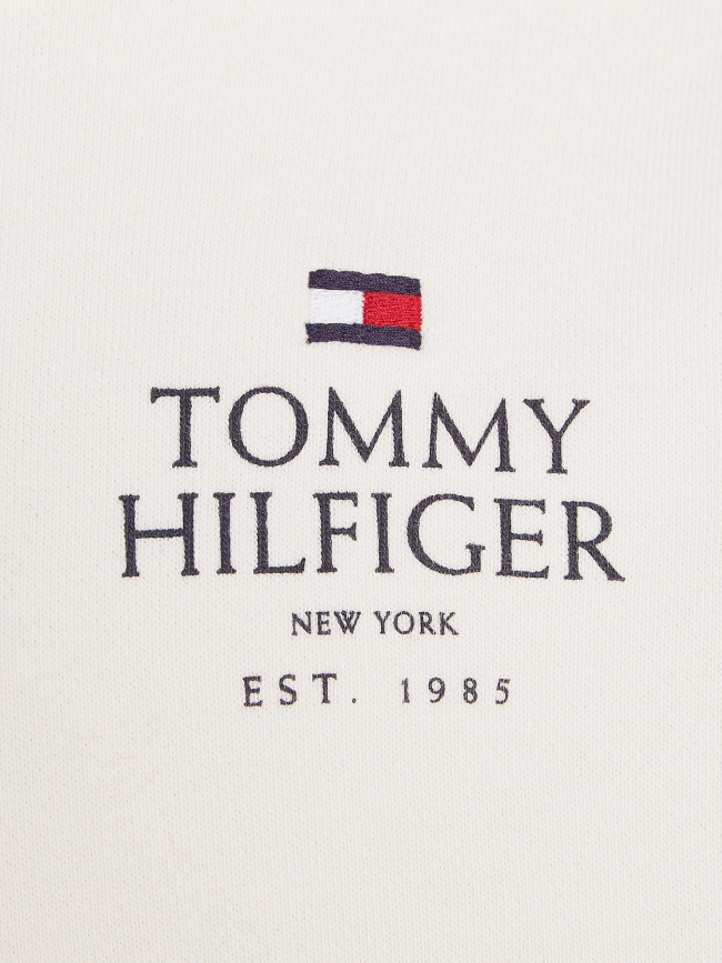 Sweat à capuche logo puff print blanc enfant - Tommy Hilfiger