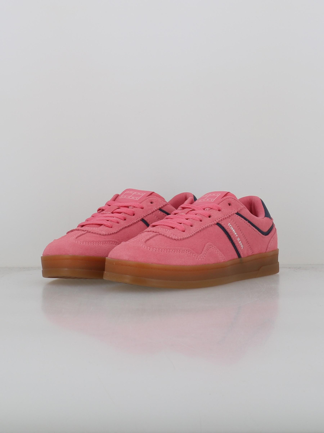 Baskets en cuir suédé greenwich rose femme - Tommy Jeans