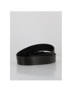 Ceinture en cuir lisse boucle plaque marron homme - Calvin Klein