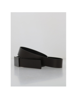 Ceinture en cuir lisse boucle plaque marron homme - Calvin Klein
