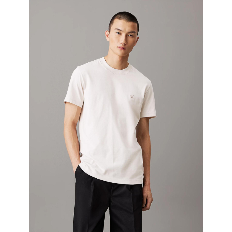 T-shirt heavy regular beige homme - Calvin Klein Jeans