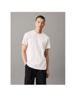 T-shirt heavy regular beige homme - Calvin Klein Jeans