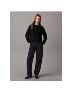 Pull monogram noir femme - Calvin Klein Jeans