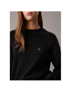 Pull monogram noir femme - Calvin Klein Jeans