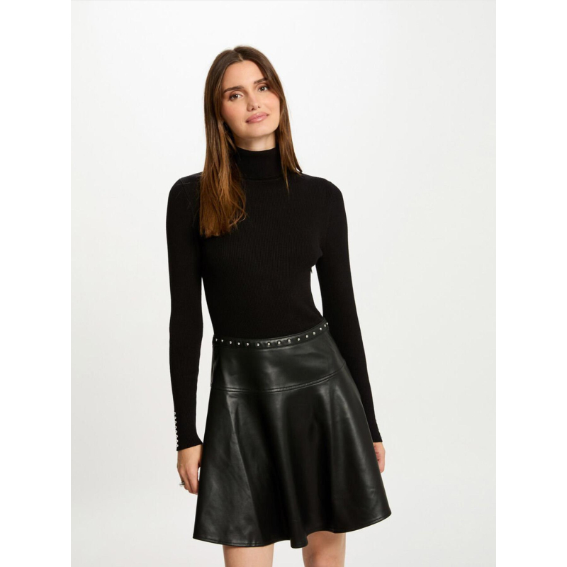 Robe bi-maitère simili cuir pepper noir femme - Morgan