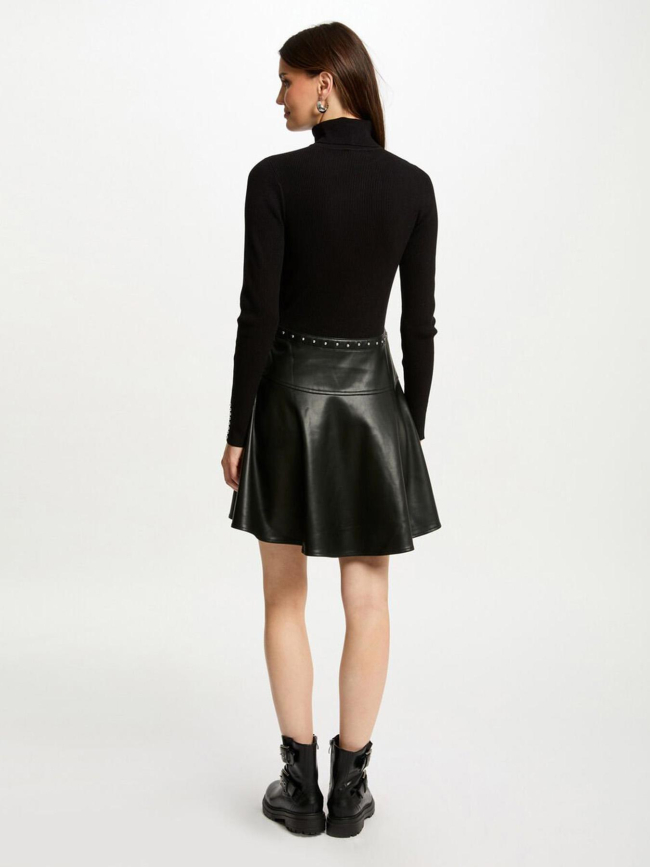 Robe bi-maitère simili cuir pepper noir femme - Morgan