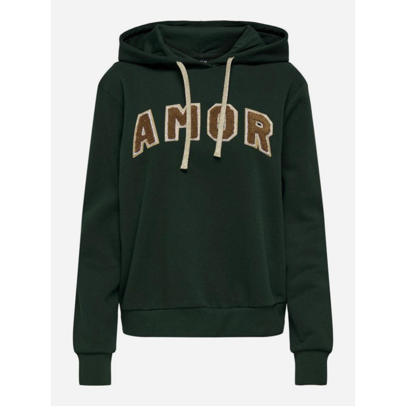 Sweat à capuche onldawnie vert femme - Only
