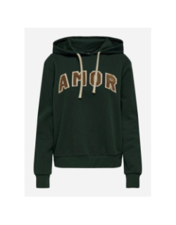 Sweat à capuche onldawnie vert femme - Only