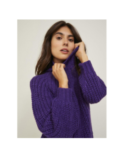 Pull crop col montant kelvy violet femme - Jjxx