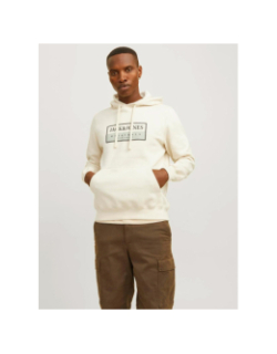 Sweat à capuche jorfrederiksberg beige homme - Jack & Jones