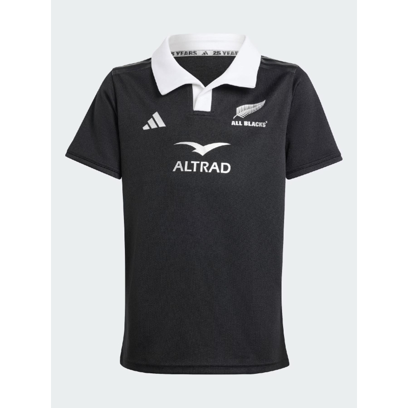 Maillot de rugby manches courtes all blacks noir enfant - Adidas