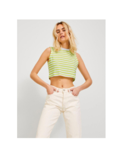 Crop top rayé alvira vert femme - Jjxx