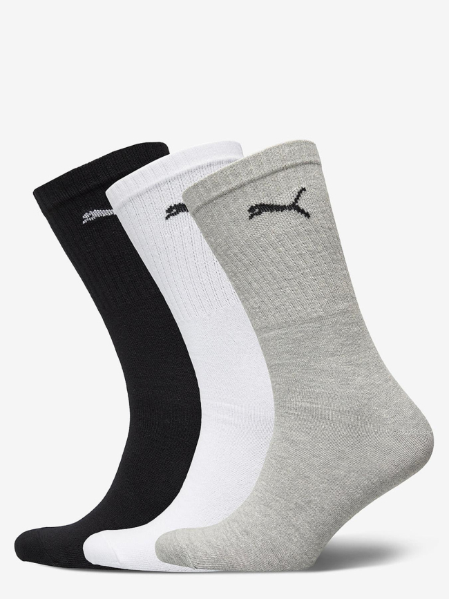 Pack de 3 paires de chaussettes crew noir blanc gris - Puma