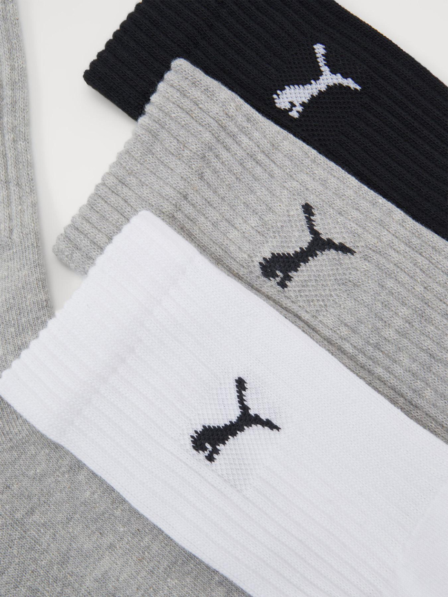 Pack de 3 paires de chaussettes crew noir blanc gris - Puma